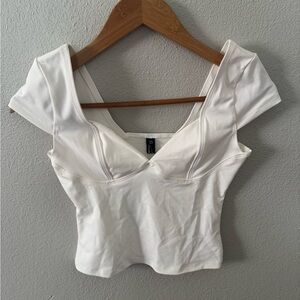 Trendy Queen White Cropped Top